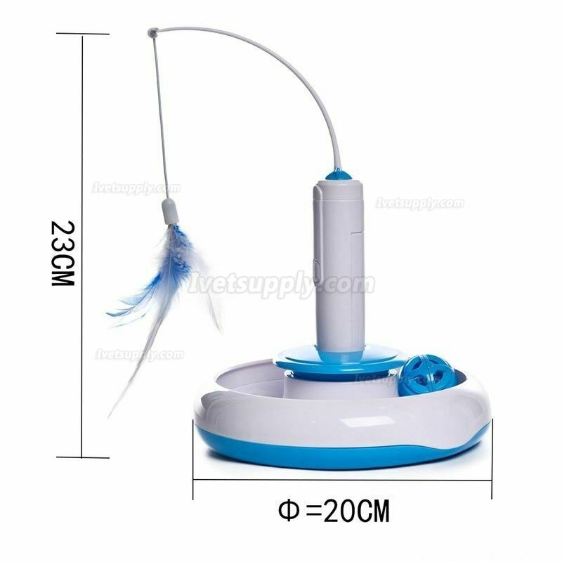 Cat Electric Toys Teaser Interactive Cats Toy Rotating Funny Feather Pet Toys